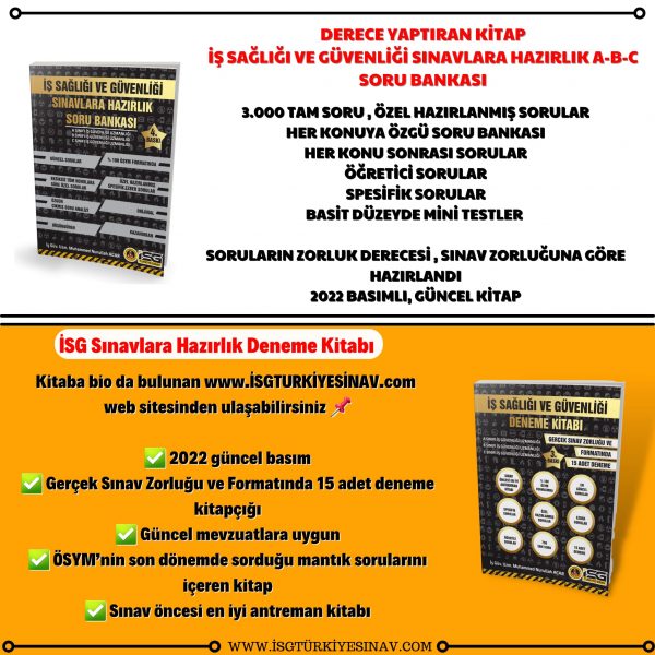 İSG SORU BANKASI - DENEME KİTABI (2024 basım, güncel kitaplar) - Görsel 3
