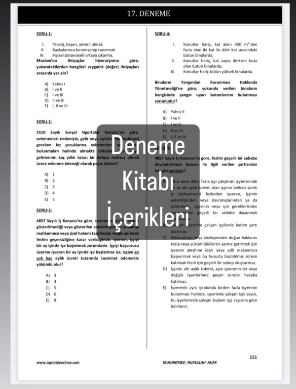 İSG FULL SORU SETİ (2025 Basım, binlerce soru) - Görsel 15