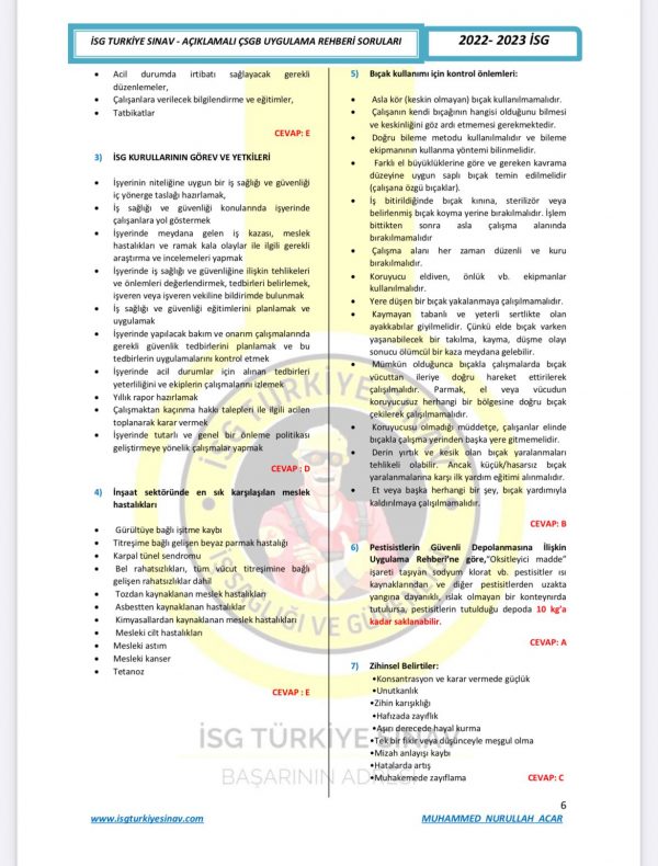ÇSGB UYGULAMA REHBERLERİ KİTAPÇIĞI (tamamı çözümlü, 2024 basım) - Görsel 4