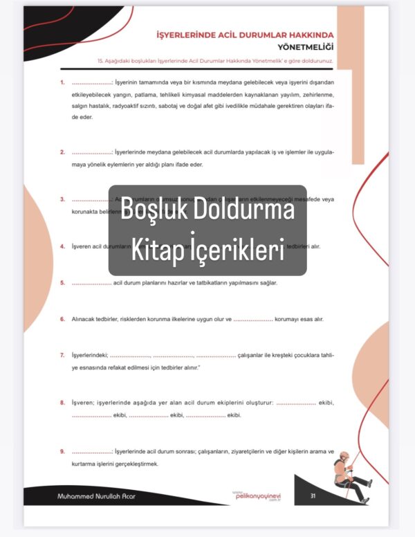 BOŞLUK DOLDURMA KİTAPÇIĞI (konuları ezberleten kitapçık) - Görsel 5