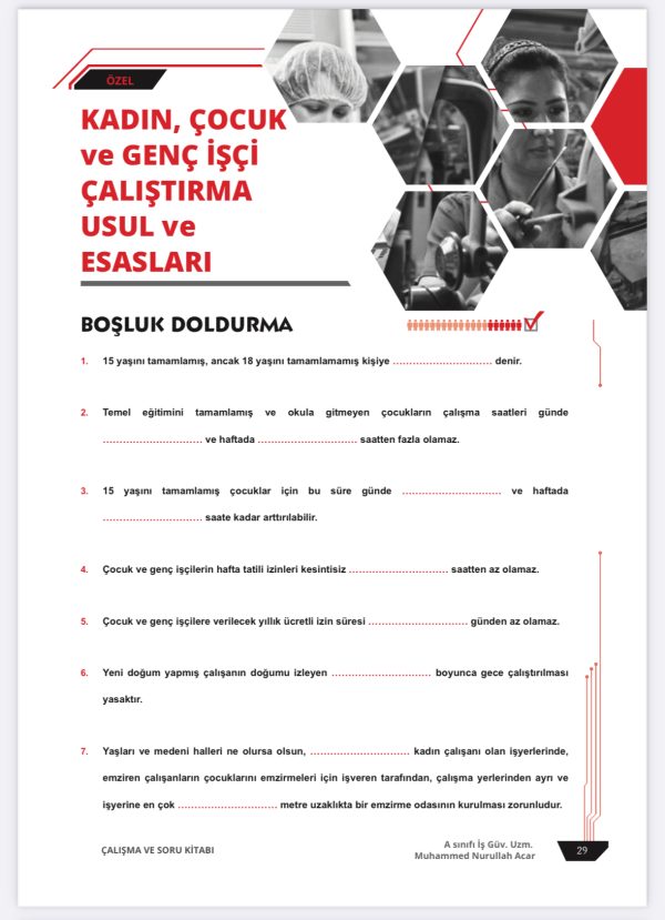 İSG ÇALIŞMA ve SORU KİTABI (boşluk doldurma, quiz ve özel sorular) - Görsel 7