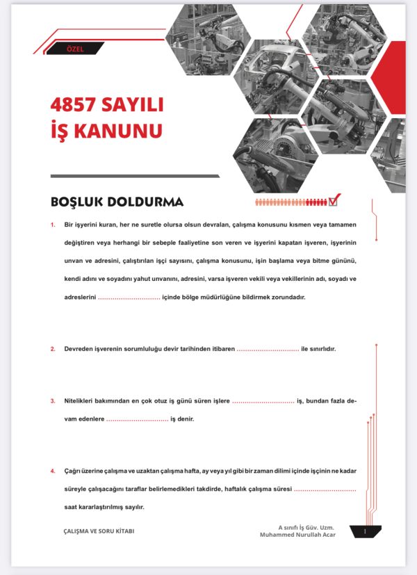İSG ÇALIŞMA ve SORU KİTABI (boşluk doldurma, quiz ve özel sorular) - Görsel 8