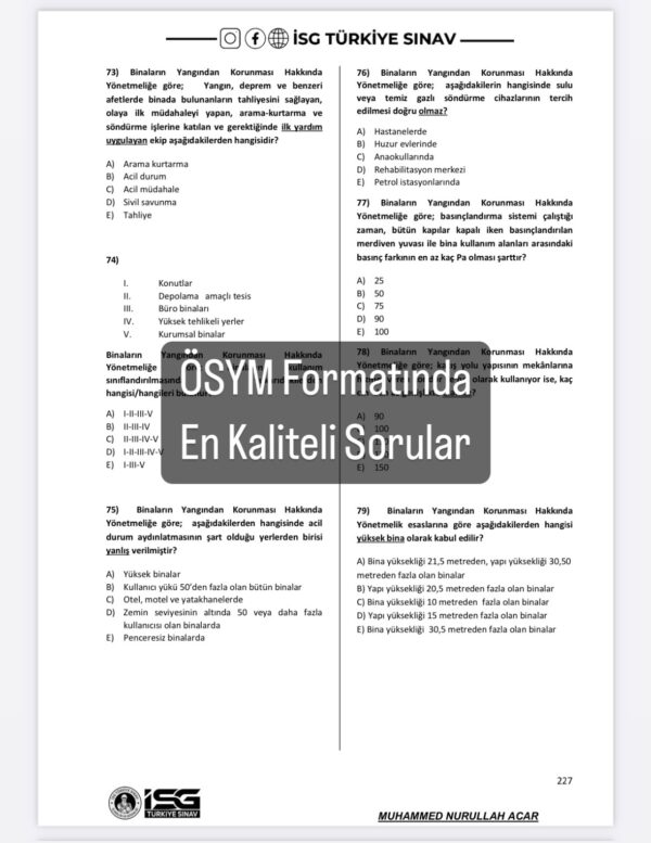 İSG SORU BANKASI (2025-8.baskı - piyasanın en çok satan soru kitabı) - Görsel 9