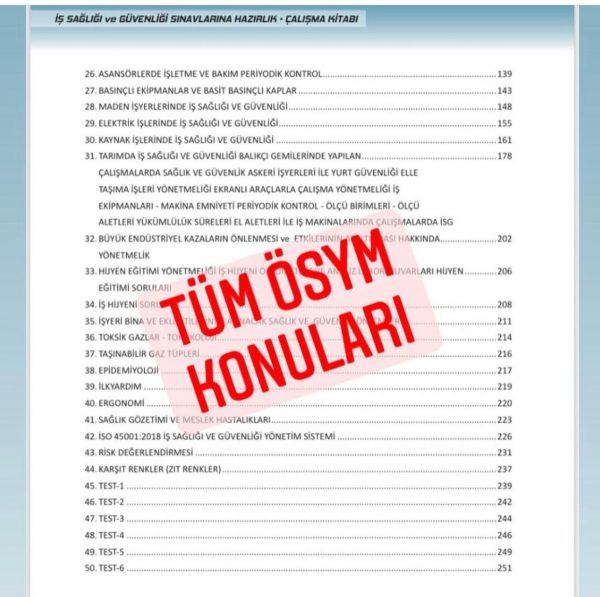 İSG ÇALIŞMA KİTABI SORU BANKASI (boşluk doldurma,quiz, öğretici sorular,2024 basım) - Görsel 5
