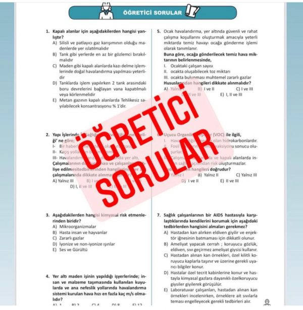 İSG ÇALIŞMA KİTABI SORU BANKASI (boşluk doldurma,quiz, öğretici sorular,2024 basım) - Görsel 4