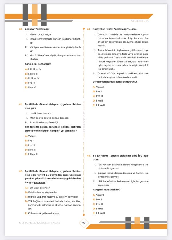 İSG TAHMİNİ SORULAR KİTAPÇIĞI - 2025 basım - Görsel 3